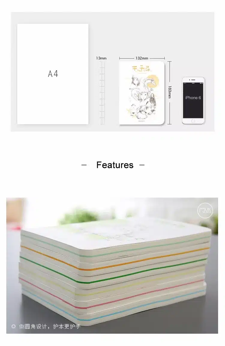 Hot Cute Sketchbook Diary Drawing kawaii Notebook shcool 80 sheets Paper Notepad Creative Trends office supplies Gift 14