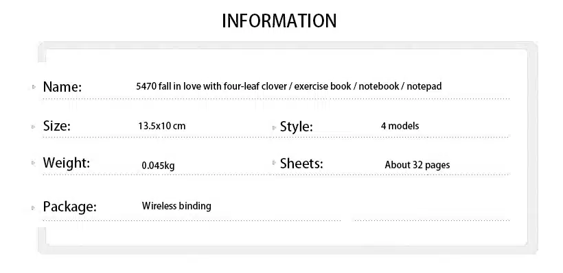 Dumei Notebook Planner Diary Notepad Periodical Clover Tying Notebook School Stationery Supplies Originality Gift 10
