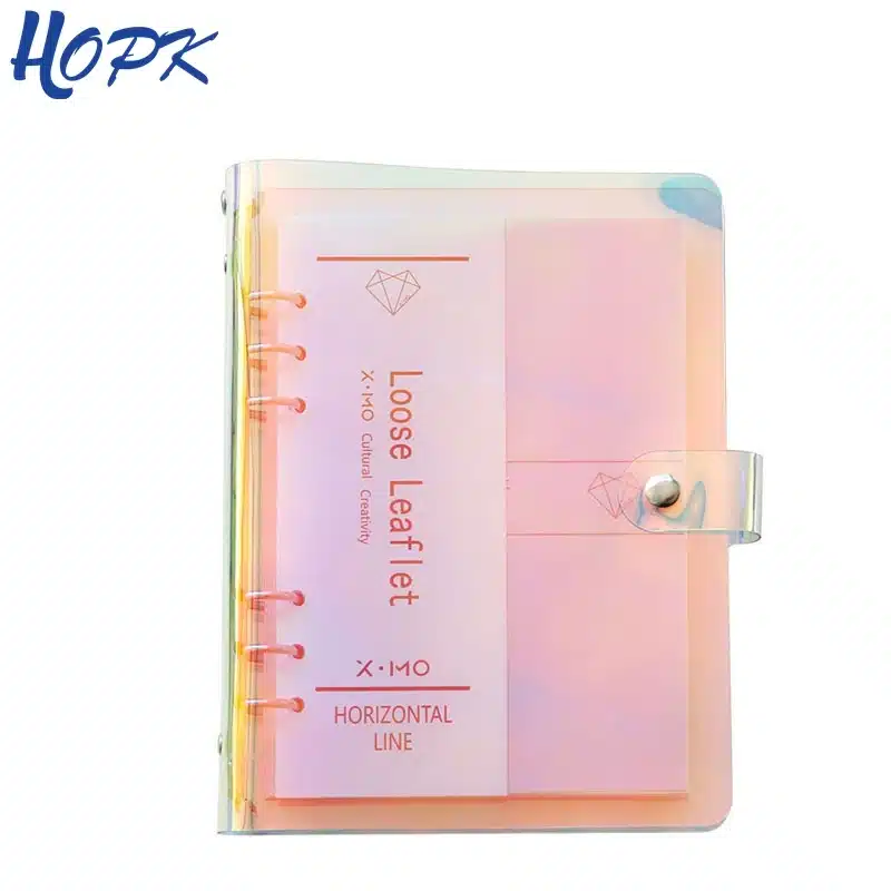 Colorful Laser Notebook Cover A5 A6 PVC Creative Binder Loose leaf Note book Diary Journ Planner Agenda 2019 School Supplies 7