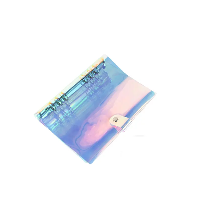 Colorful Laser Notebook Cover A5 A6 PVC Creative Binder Loose leaf Note book Diary Journ Planner Agenda 2019 School Supplies 8