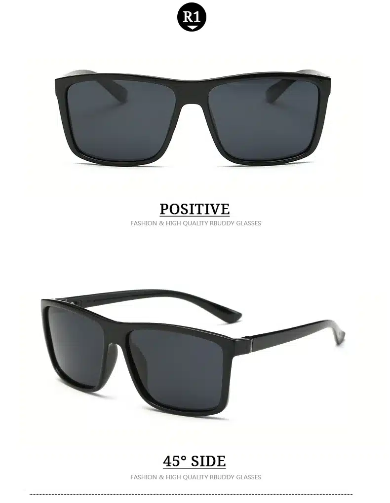 RBUDDY 2019 Sunglasses men Polarized Square sunglasses Brand Design UV400 protection Shades oculos de sol hombre glasses Driver 17