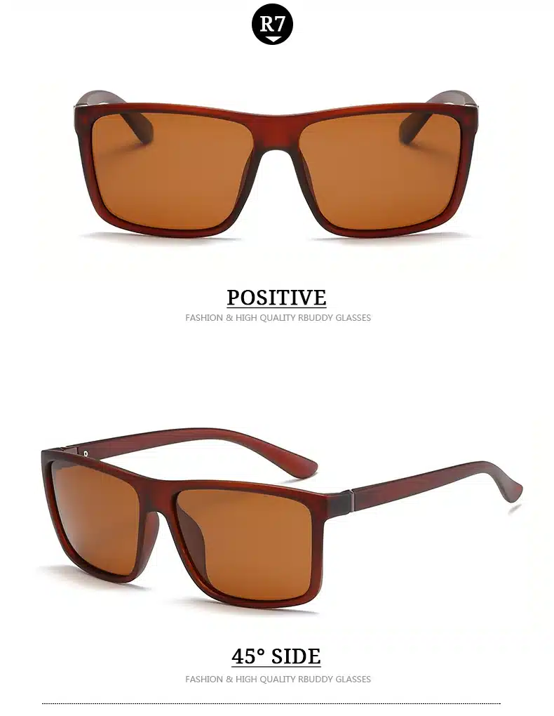 RBUDDY 2019 Sunglasses men Polarized Square sunglasses Brand Design UV400 protection Shades oculos de sol hombre glasses Driver 24
