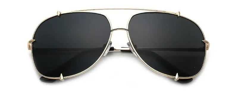 HBK Fashion Oversized Pilot Sunglasses Women UV400 Retro Brand Designer Big Frame Sun Glasses For Female Ladies Eyewear 11