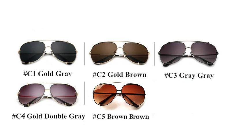HBK Fashion Oversized Pilot Sunglasses Women UV400 Retro Brand Designer Big Frame Sun Glasses For Female Ladies Eyewear 13