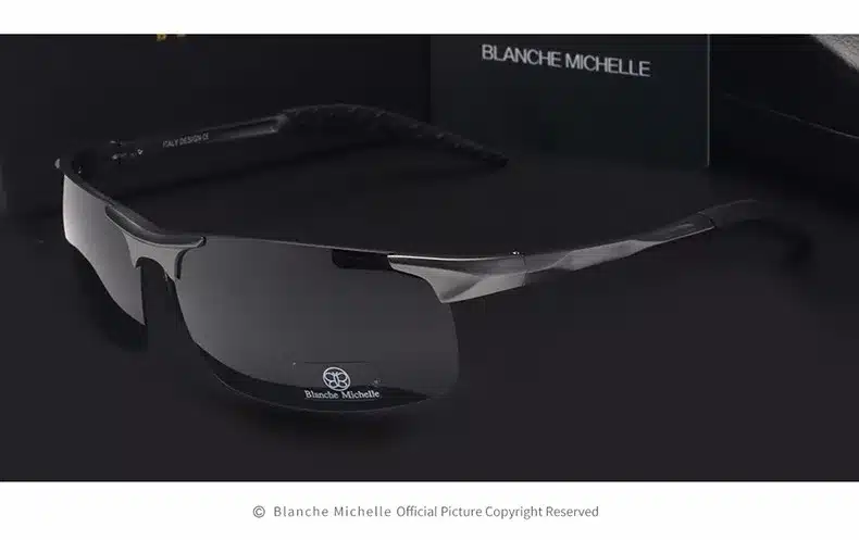 High Quality Ultra-light Aluminum Magnesium Sports Sunglasses Polarized Men UV400 Rectangle Gold Outdoor Drive Sun Glasses 15