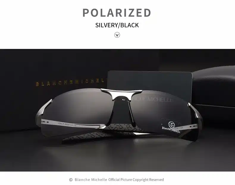 High Quality Ultra-light Aluminum Magnesium Sports Sunglasses Polarized Men UV400 Rectangle Gold Outdoor Drive Sun Glasses 23