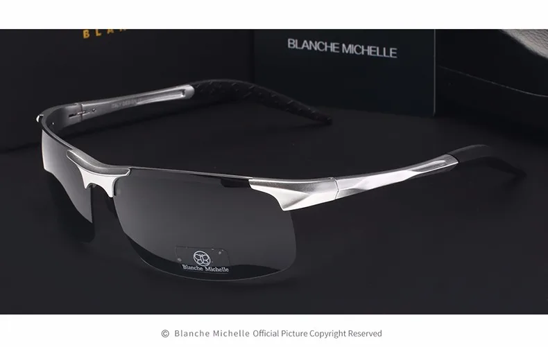 High Quality Ultra-light Aluminum Magnesium Sports Sunglasses Polarized Men UV400 Rectangle Gold Outdoor Drive Sun Glasses 24