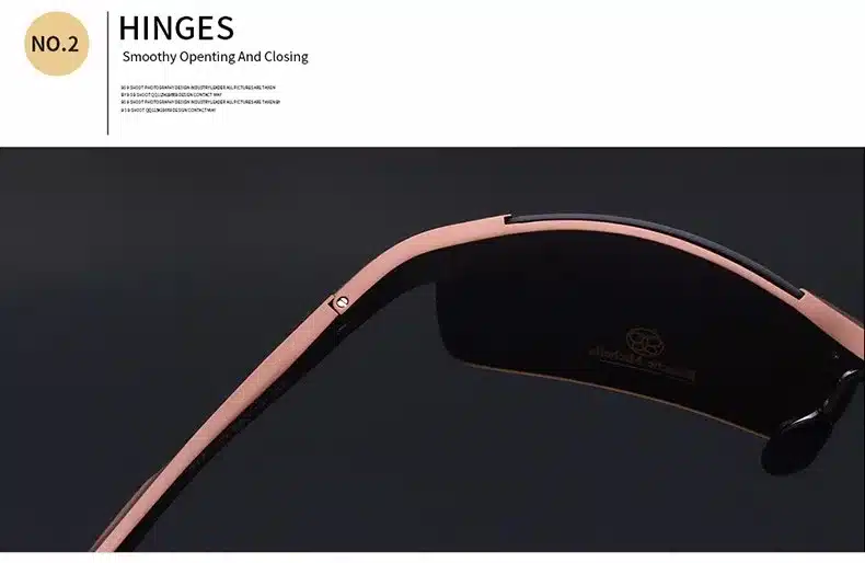 High Quality Ultra-light Aluminum Magnesium Sports Sunglasses Polarized Men UV400 Rectangle Gold Outdoor Drive Sun Glasses 27