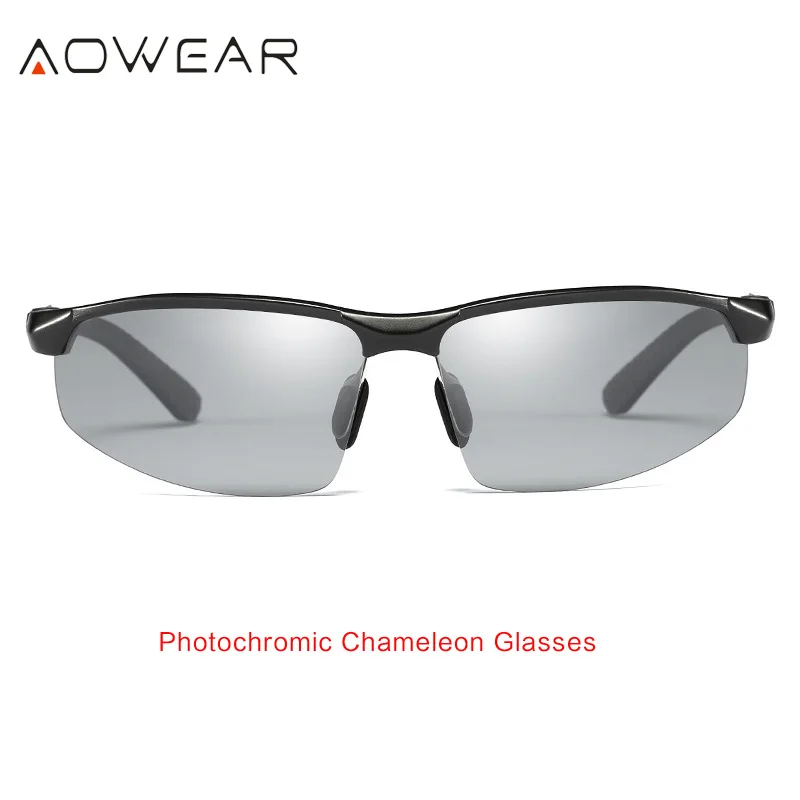 AOWEAR Photochromic Sunglasses Men Polarized Chameleon Glasses Male Change Color Sun Glasses HD Day Night Vision Driving Eyewear 5