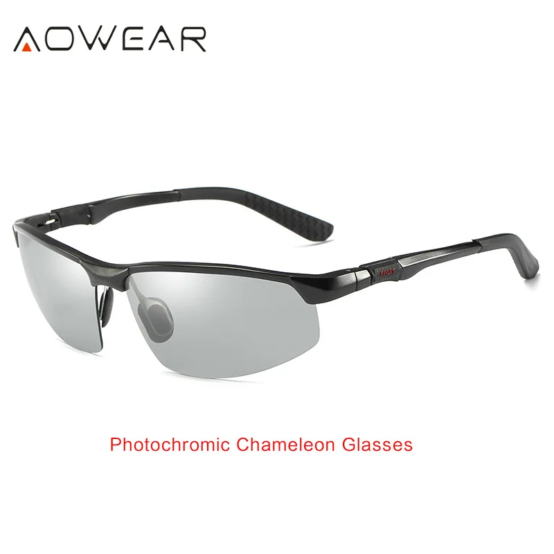 AOWEAR Photochromic Sunglasses Men Polarized Chameleon Glasses Male Change Color Sun Glasses HD Day Night Vision Driving Eyewear 6