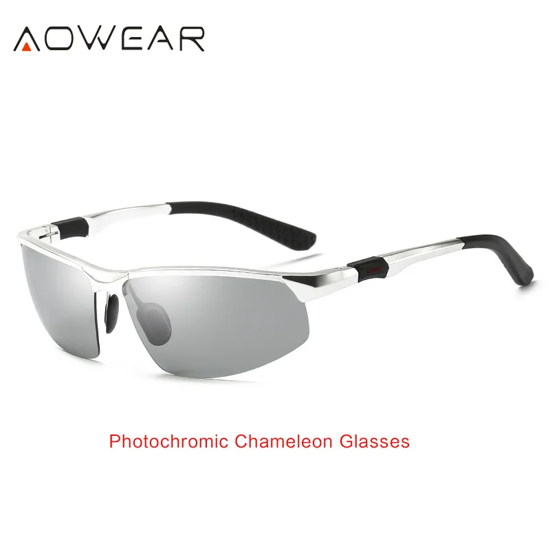 AOWEAR Photochromic Sunglasses Men Polarized Chameleon Glasses Male Change Color Sun Glasses HD Day Night Vision Driving Eyewear 7