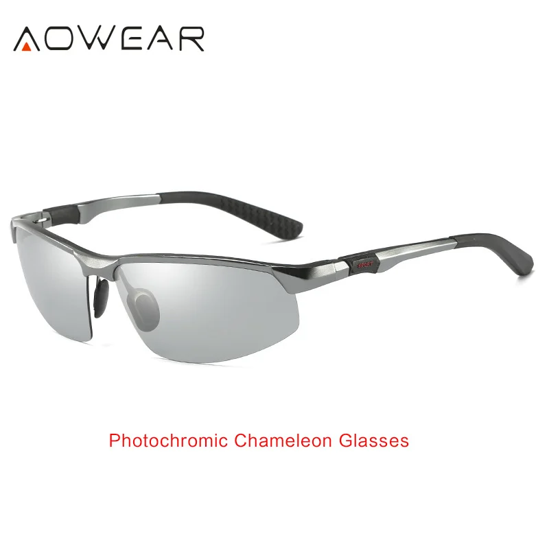 AOWEAR Photochromic Sunglasses Men Polarized Chameleon Glasses Male Change Color Sun Glasses HD Day Night Vision Driving Eyewear 8