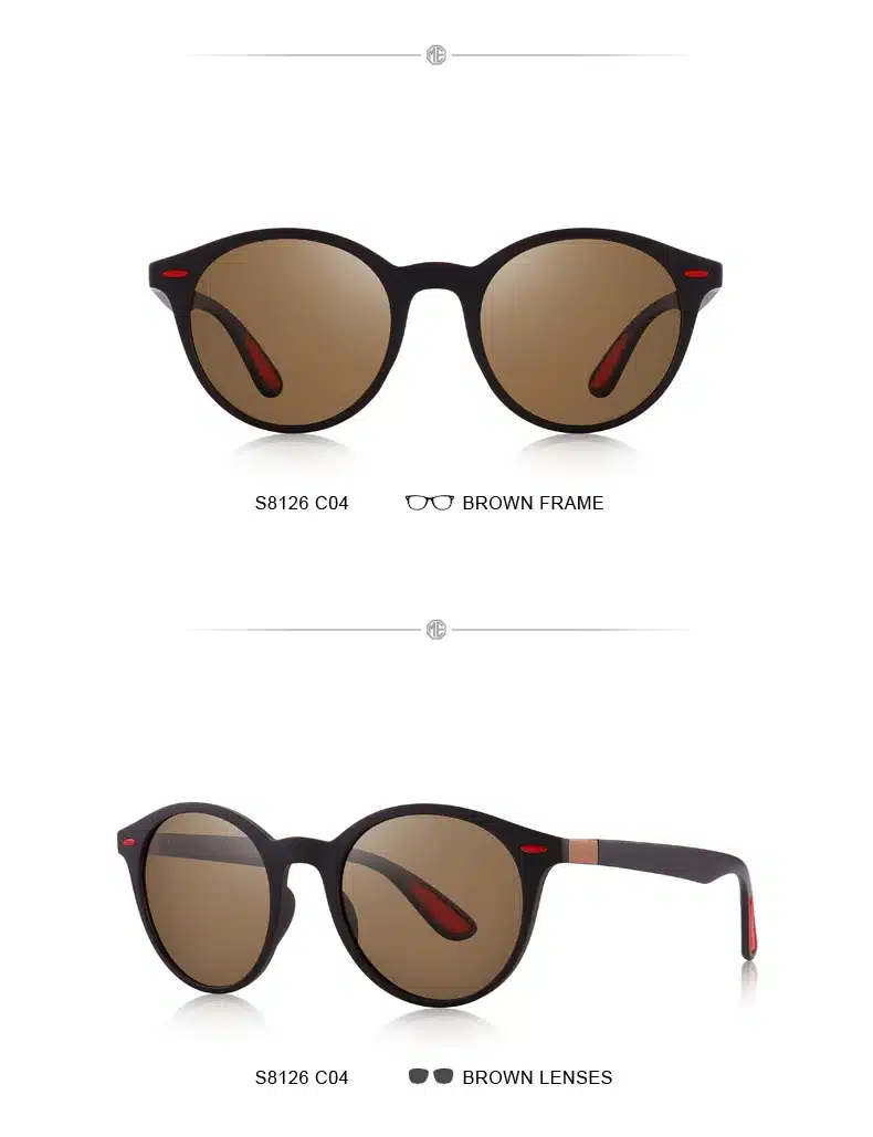 MERRYS DESIGN Men Women Classic Retro Rivet Polarized Sunglasses TR90 Legs Lighter Design Oval Frame UV400 Protection S8126 31