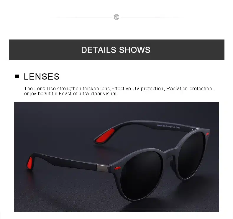 MERRYS DESIGN Men Women Classic Retro Rivet Polarized Sunglasses TR90 Legs Lighter Design Oval Frame UV400 Protection S8126 46