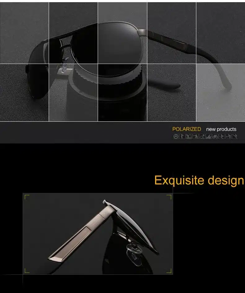 Pro Acme Classic Men Polarized Sunglasses Polaroid Driving Pilot Sunglass Man Eyewear Sun Glasses UV400 High Quality CC0444 23