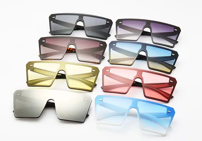 SHAUNA Oversize Square Sunglasses Women Fashion Flat Top Gradient Glasses Men 3