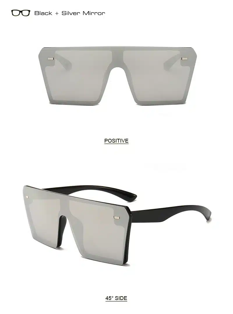 SHAUNA Oversize Square Sunglasses Women Fashion Flat Top Gradient Glasses Men 11
