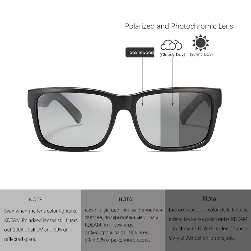 Revamp Of Sport Men Sunglasses Polarized KDEAM Shockingly Colors Sun Glasses Outdoor Elmore Style Sunglass With Box 9