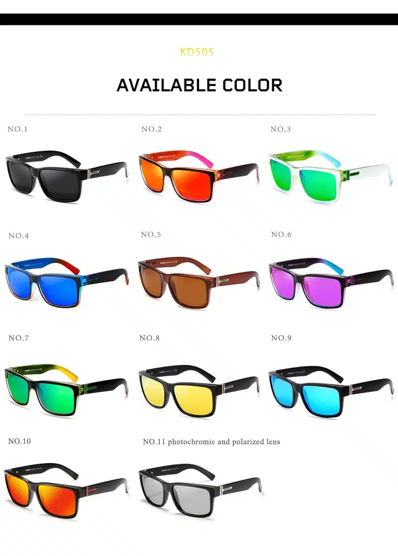 Revamp Of Sport Men Sunglasses Polarized KDEAM Shockingly Colors Sun Glasses Outdoor Elmore Style Sunglass With Box 12