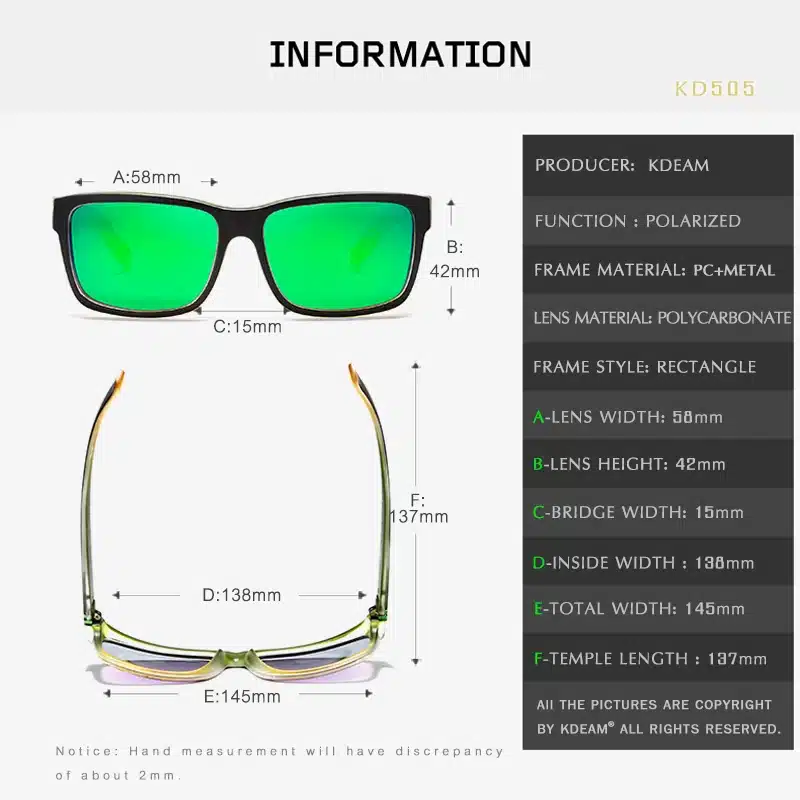 Revamp Of Sport Men Sunglasses Polarized KDEAM Shockingly Colors Sun Glasses Outdoor Elmore Style Sunglass With Box 13