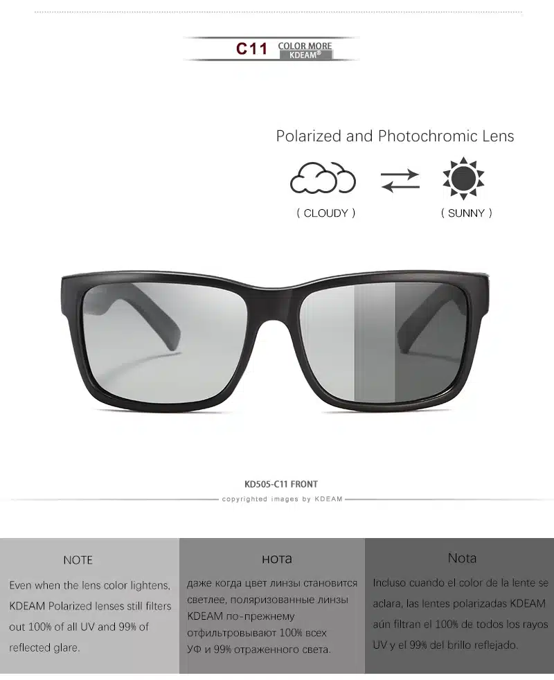 Revamp Of Sport Men Sunglasses Polarized KDEAM Shockingly Colors Sun Glasses Outdoor Elmore Style Sunglass With Box 44