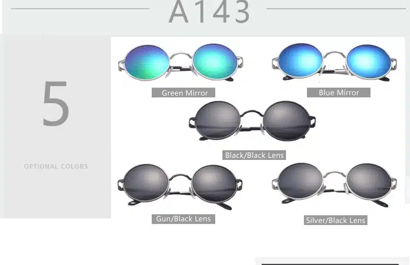 New Brand Designer Classic Polarized Round Sunglasses Men Small Vintage Retro John Lennon Glasses Women Driving Metal Eyewear 12
