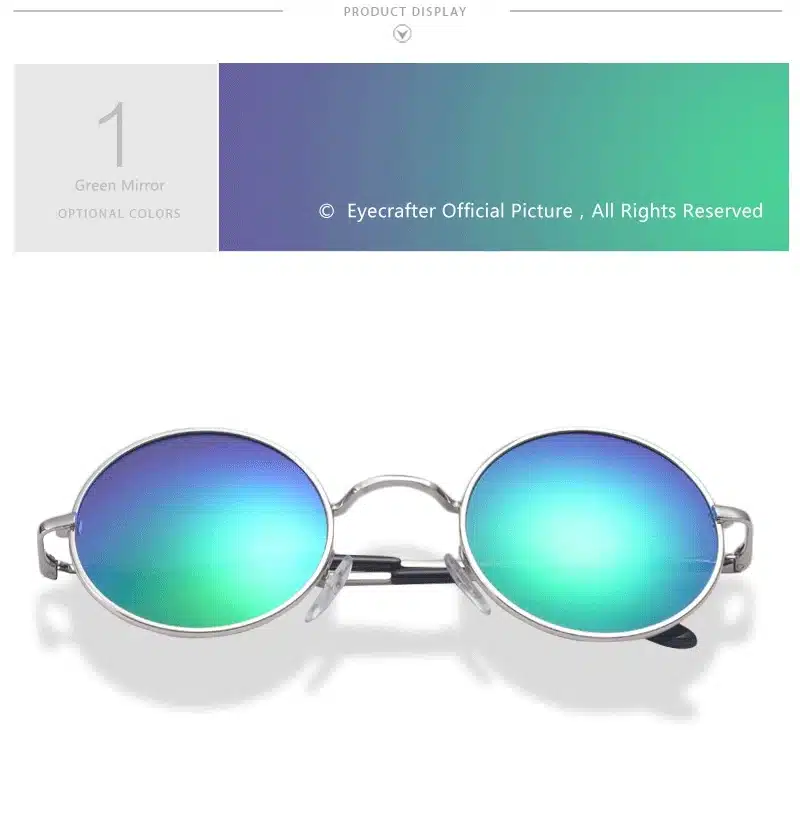 New Brand Designer Classic Polarized Round Sunglasses Men Small Vintage Retro John Lennon Glasses Women Driving Metal Eyewear 14
