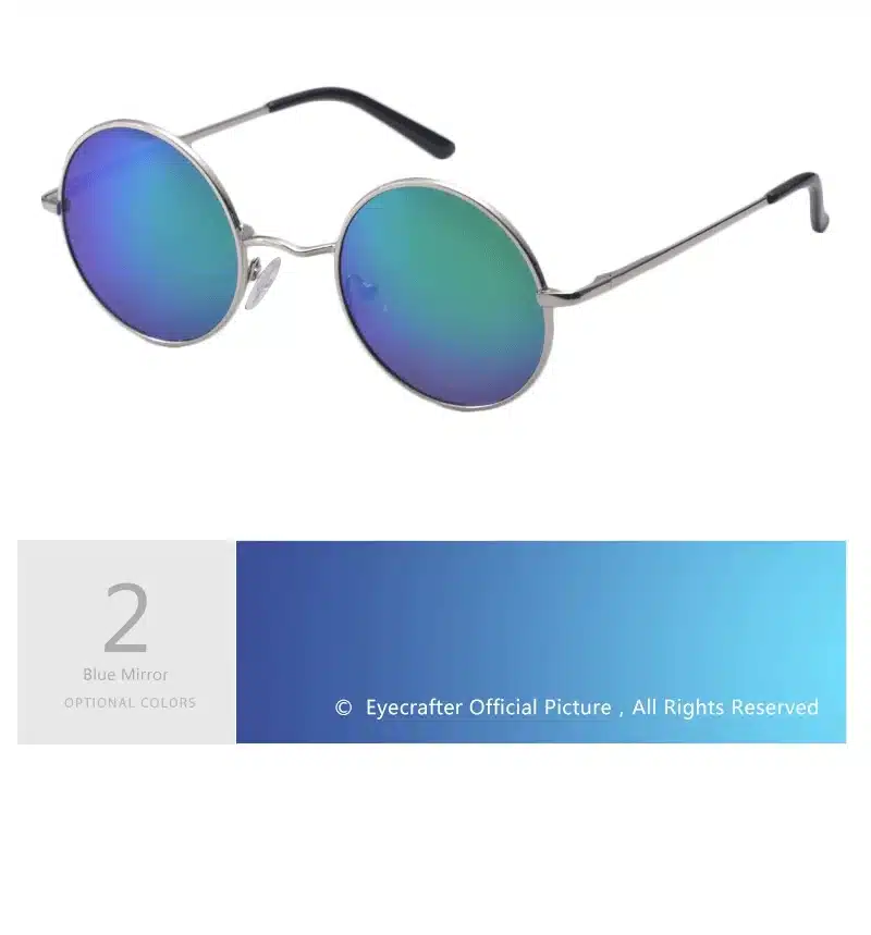 New Brand Designer Classic Polarized Round Sunglasses Men Small Vintage Retro John Lennon Glasses Women Driving Metal Eyewear 15