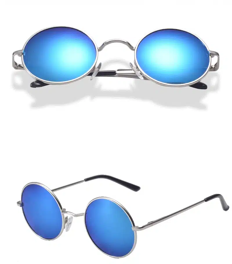 New Brand Designer Classic Polarized Round Sunglasses Men Small Vintage Retro John Lennon Glasses Women Driving Metal Eyewear 16
