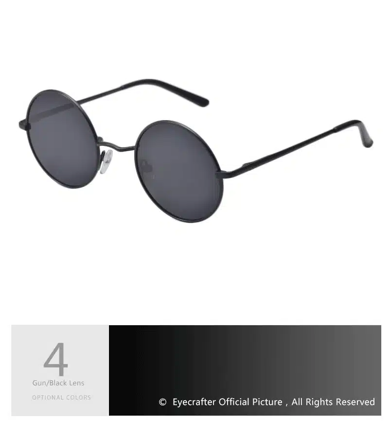 New Brand Designer Classic Polarized Round Sunglasses Men Small Vintage Retro John Lennon Glasses Women Driving Metal Eyewear 18