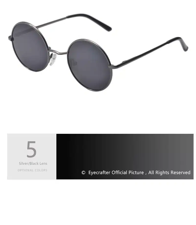 New Brand Designer Classic Polarized Round Sunglasses Men Small Vintage Retro John Lennon Glasses Women Driving Metal Eyewear 20