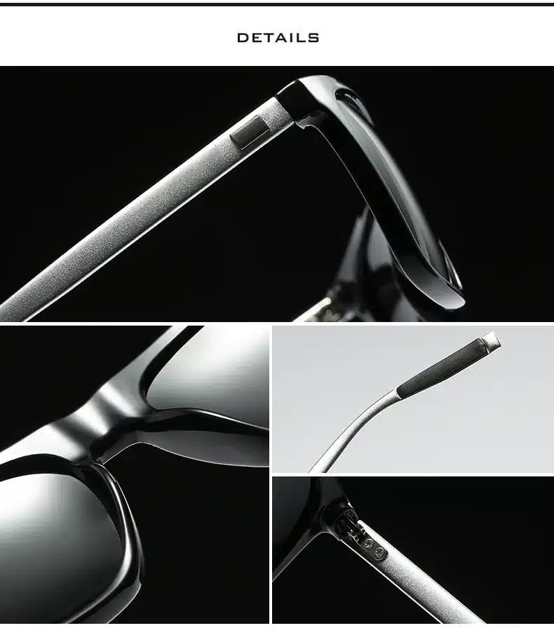 Polarized Sunglasses Men Night Vision Driving Aluminum Magnesium Sun Glasses Brand Square Unisex Travel Eyewear UV400 6108 11