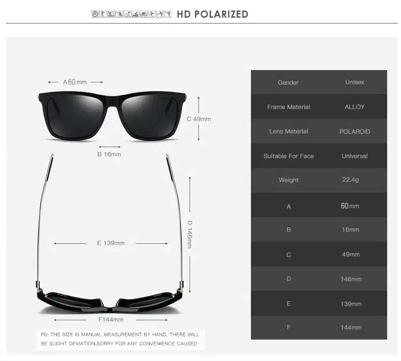 Polarized Sunglasses Men Night Vision Driving Aluminum Magnesium Sun Glasses Brand Square Unisex Travel Eyewear UV400 6108 15