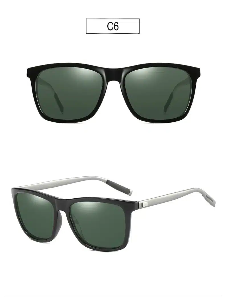 Polarized Sunglasses Men Night Vision Driving Aluminum Magnesium Sun Glasses Brand Square Unisex Travel Eyewear UV400 6108 23