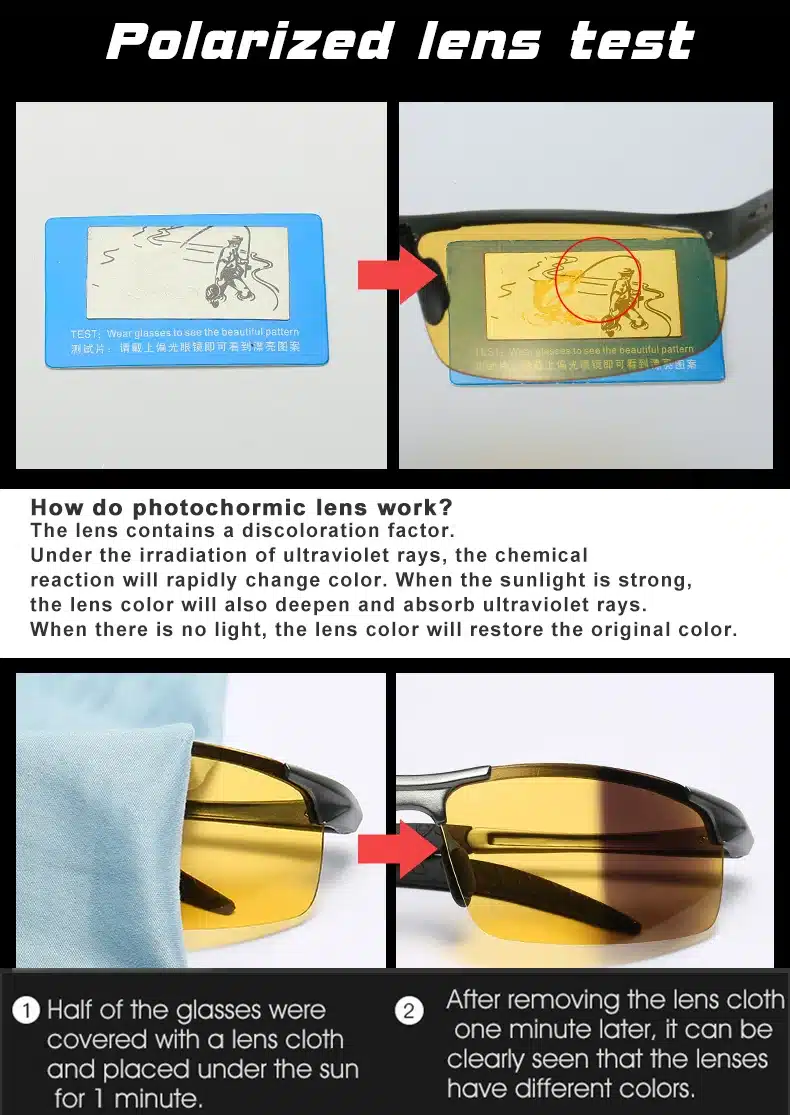 Aluminum Magnesium Photochromic Sunglasses Polarized Night Vision Glasses Men Oculos Driver Yellow Driving Glasses gafas de sol 16