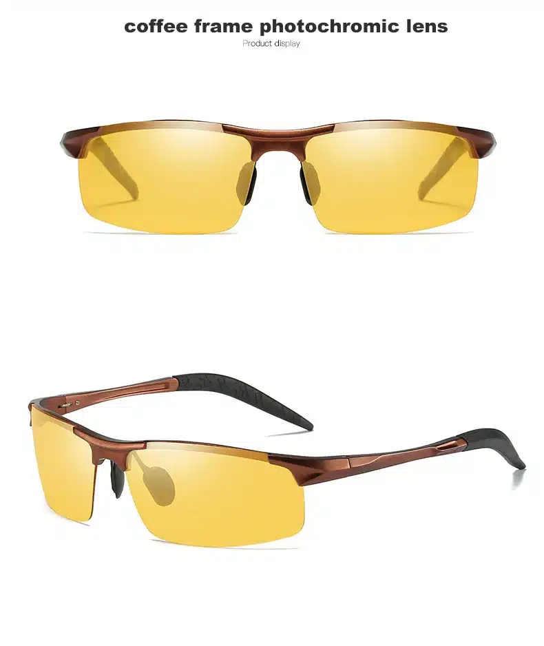 Aluminum Magnesium Photochromic Sunglasses Polarized Night Vision Glasses Men Oculos Driver Yellow Driving Glasses gafas de sol 21