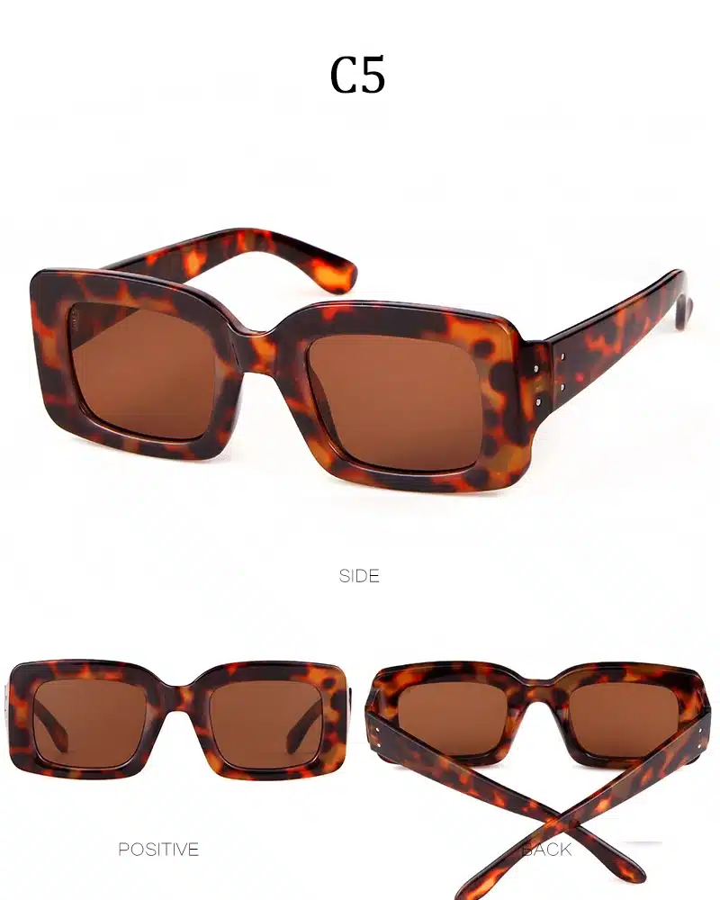 STORY 2018 Vintage Retro Small Square Sunglasses Brand Designer Fashion Leopard Frame Rectangular Sun Glasses Women UV400 Shades 13