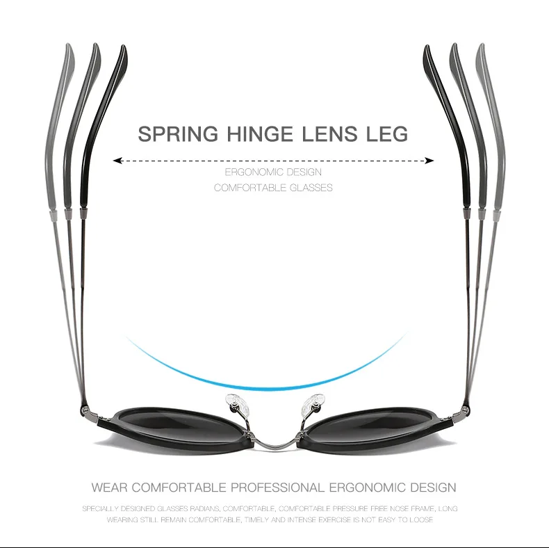 VEITHDIA Brand Fashion Unisex Sun Glasses Polarized Coating Mirror Driving Sunglasses Round Male Eyewear For Men/Women 6358 5