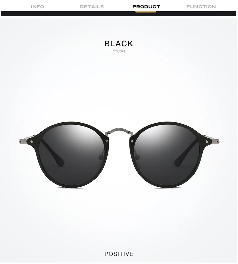 VEITHDIA Brand Fashion Unisex Sun Glasses Polarized Coating Mirror Driving Sunglasses Round Male Eyewear For Men/Women 6358 10