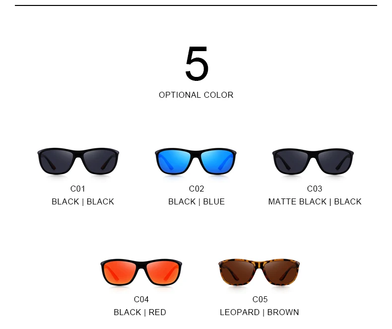 MERRYS DESIGN Men HD Polarized Sunglasses Sports Fishing Eyewear UV400 Protection S8310 19