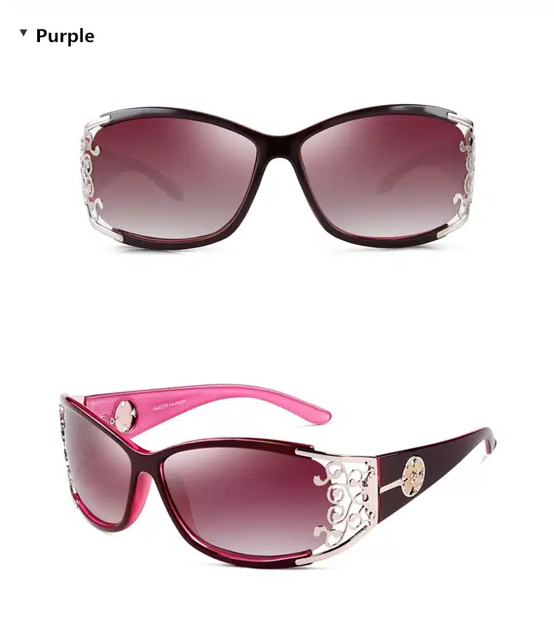 PARZIN Luxury Brand Vintage Sunglasses Women Polarized Ladies Sun Glasses For Women Hollow Lace Feminine Glasses For Driving 26