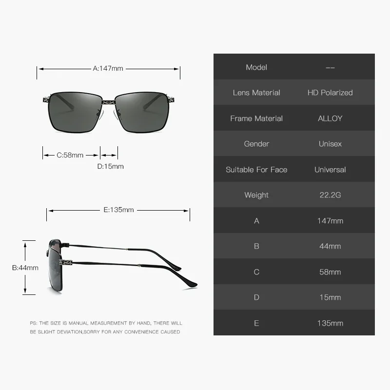 2018 HD Polarized UV 400 men's Sunglasses brand new male cool driving Sun Glasses driving eyewear gafas de sol shades with box 16