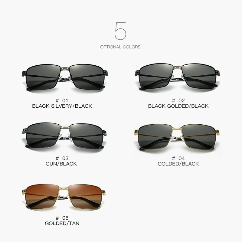 2018 HD Polarized UV 400 men's Sunglasses brand new male cool driving Sun Glasses driving eyewear gafas de sol shades with box 17
