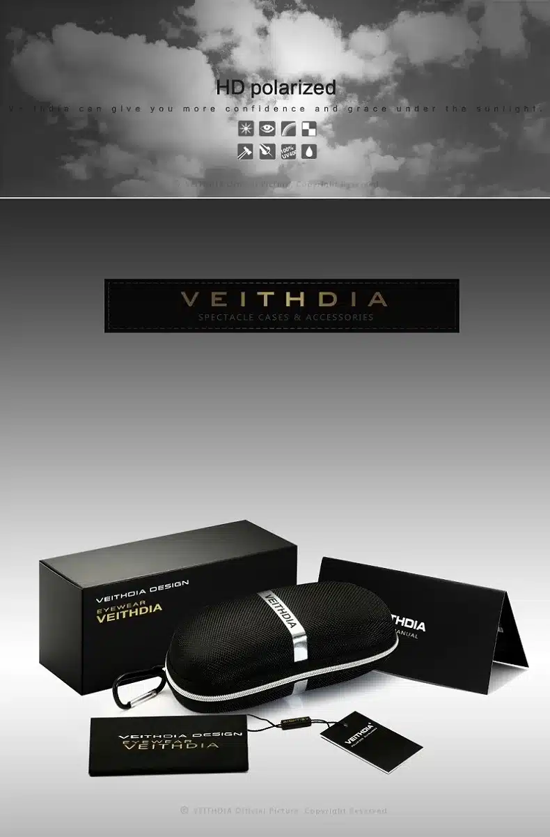 VEITHDIA Brand New Polarized Men's Sunglasses Aluminum Sun Glasses Eyewear Accessories For Men oculos de sol masculino 2458 13