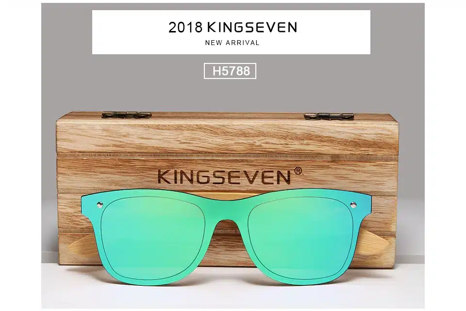 KINGSEVEN 2019 Bamboo Polarized Sunglasses Men Wooden Sun glasses Women Brand Original Wood Glasses Oculos de sol masculino 10
