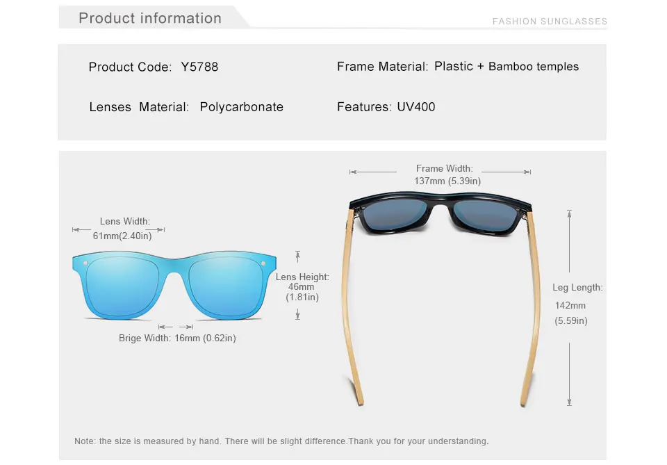 KINGSEVEN 2019 Bamboo Polarized Sunglasses Men Wooden Sun glasses Women Brand Original Wood Glasses Oculos de sol masculino 13