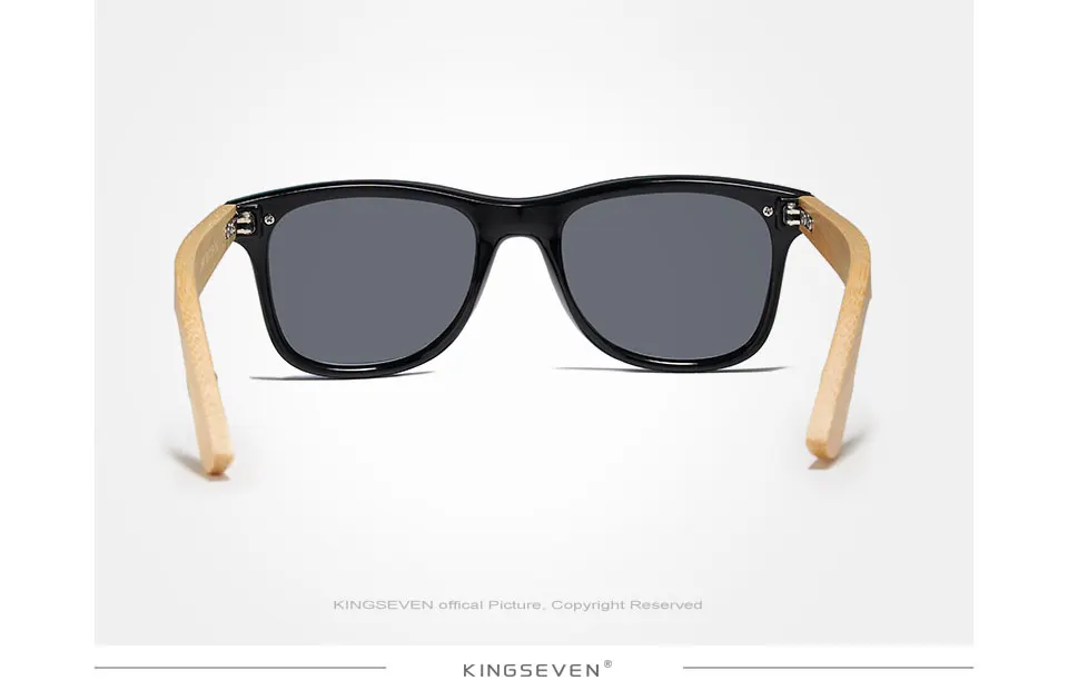 KINGSEVEN 2019 Bamboo Polarized Sunglasses Men Wooden Sun glasses Women Brand Original Wood Glasses Oculos de sol masculino 17