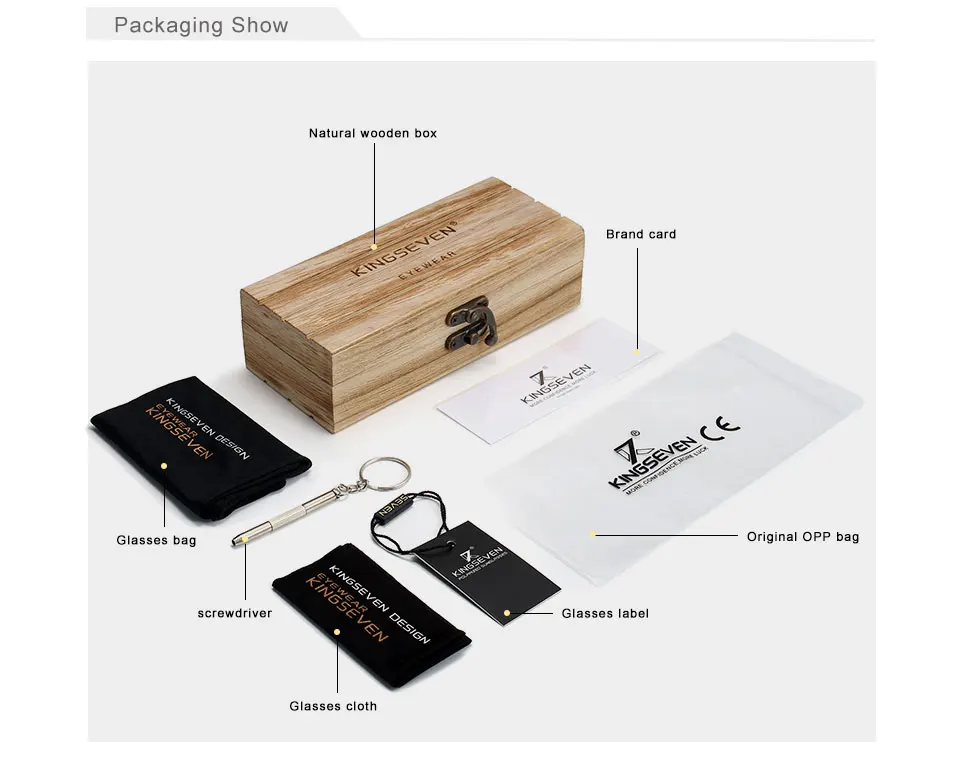 KINGSEVEN 2019 Bamboo Polarized Sunglasses Men Wooden Sun glasses Women Brand Original Wood Glasses Oculos de sol masculino 22