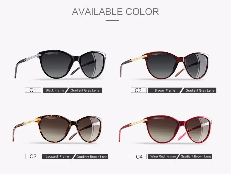 AOFLY BRAND DESIGN Cat Eye Polarized Sunglasses Women Polarized Sun Glasses Female Gradient Shades Oculos Feminino UV400 18