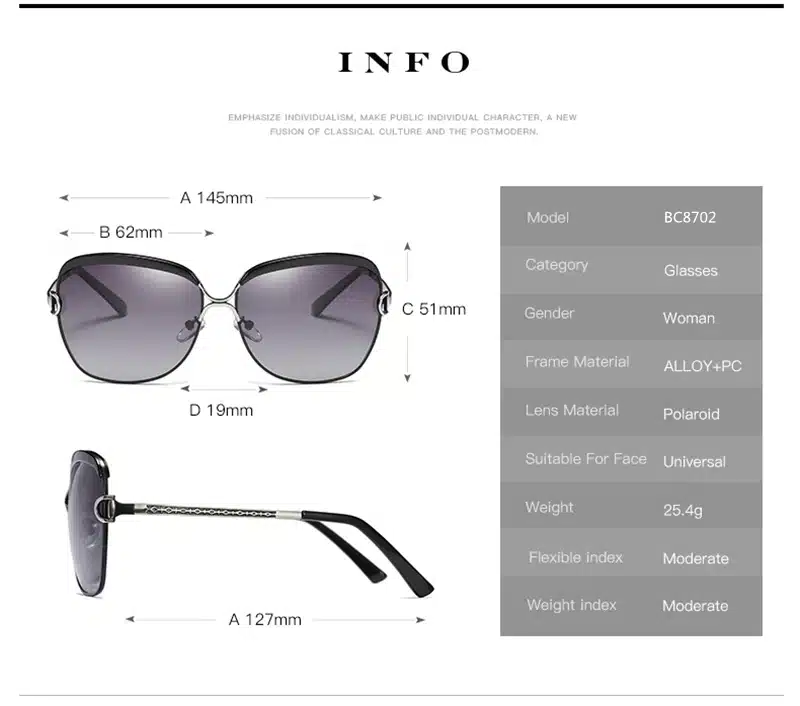 BARCUR Polarized Ladies Sunglasses Women Gradient Lens Women Sun glasses Luxury Brand oculos feminino lentes de sol mujer 3